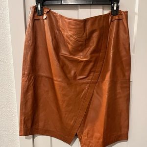 NORDSTROM PRE-LOVED AUTHENTIC SOFT GENUINE LEATHER MINI SKIRT